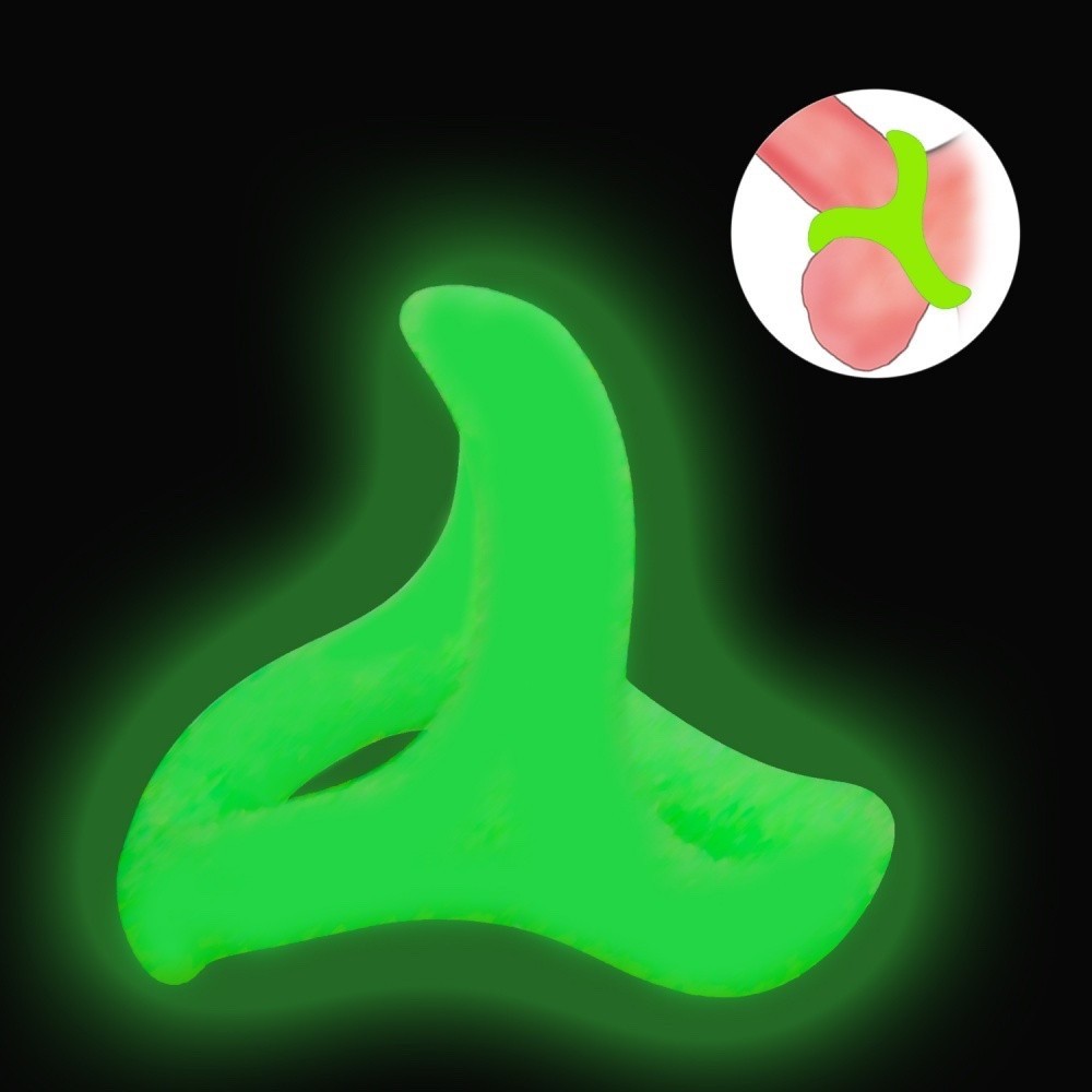Glow in the Dark Silicone Penis and Ball Sling
