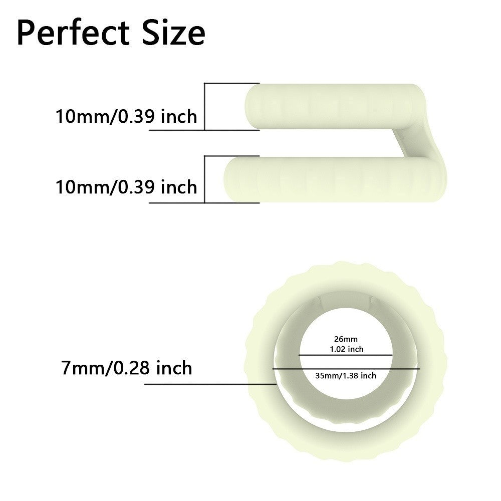 Glow in the Dark Silicone Dual Penis Ring