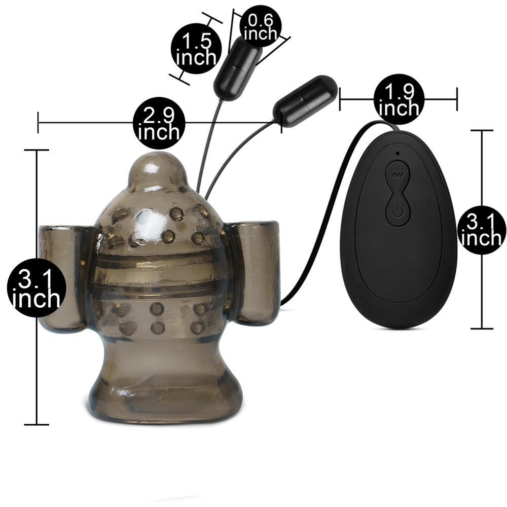 2 Bullet Penis Head Vibrator with Remote, 20 Function