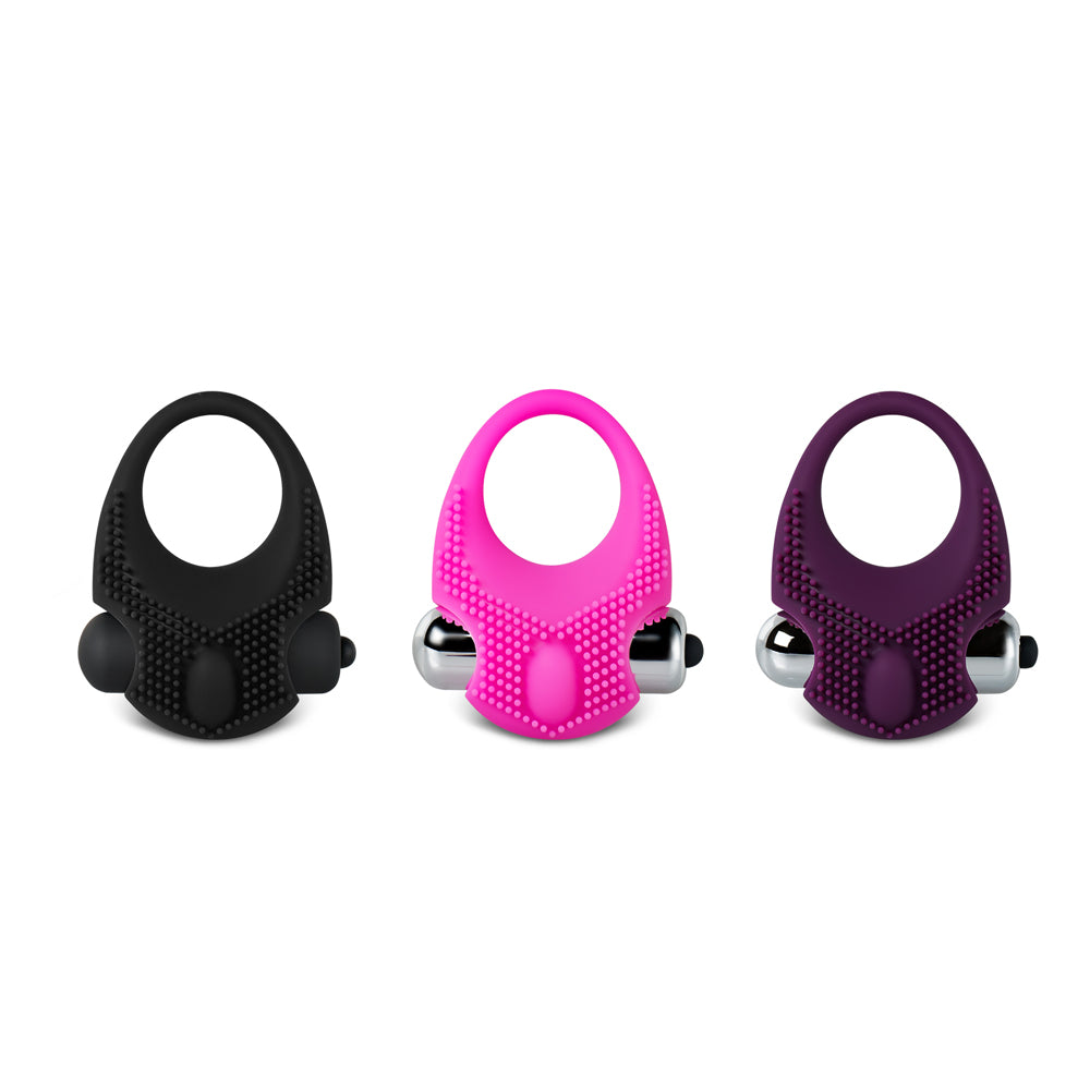 Silicone Vibrating Cock Ring with Clitoral Stimulator