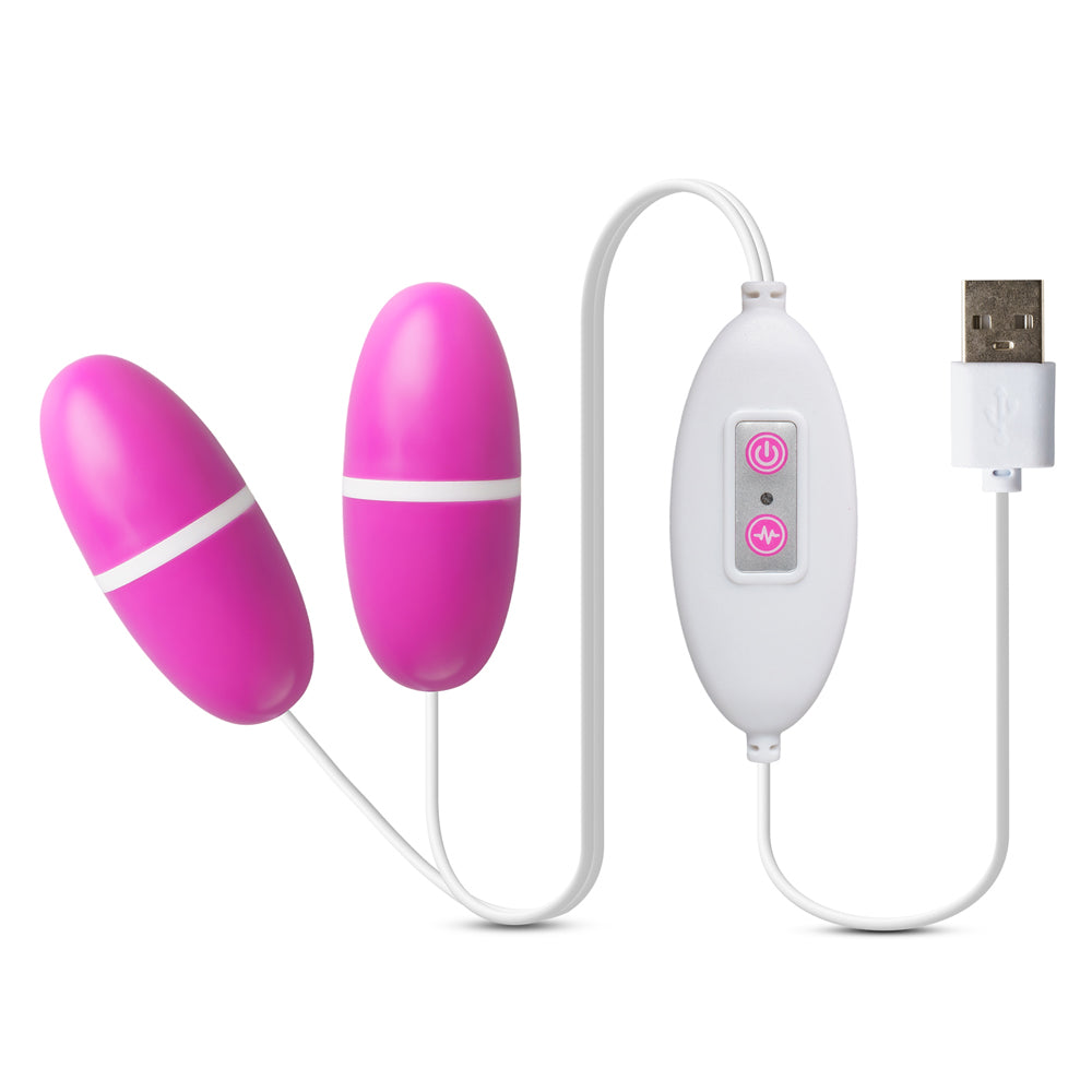 USB Powered Dual Vibrating Eggs, 12 Speed honeypleasures USB Powered Dual Vibrating Eggs, 12 Speed honeypleasures