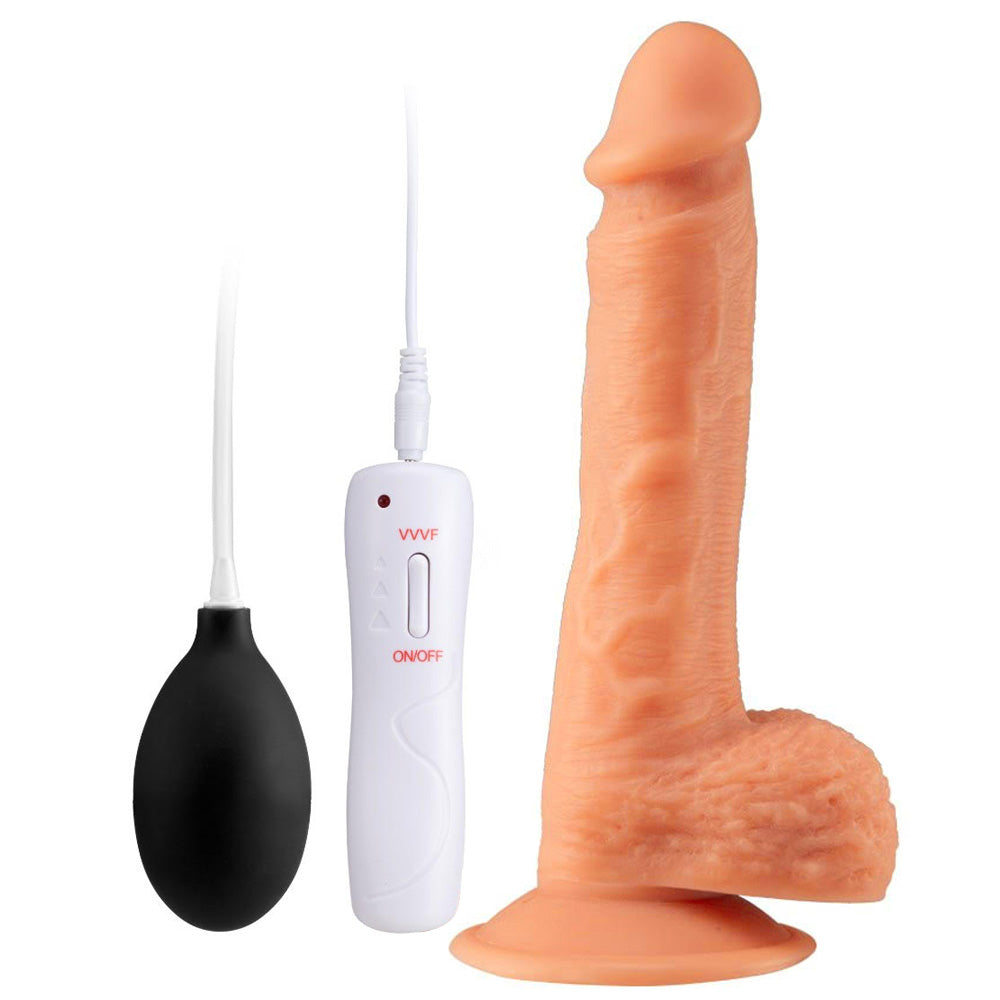 silver bullet vibrators 8 inch Remote Control Vibrating Squirting Suction Cup Dildo – honeypleasures