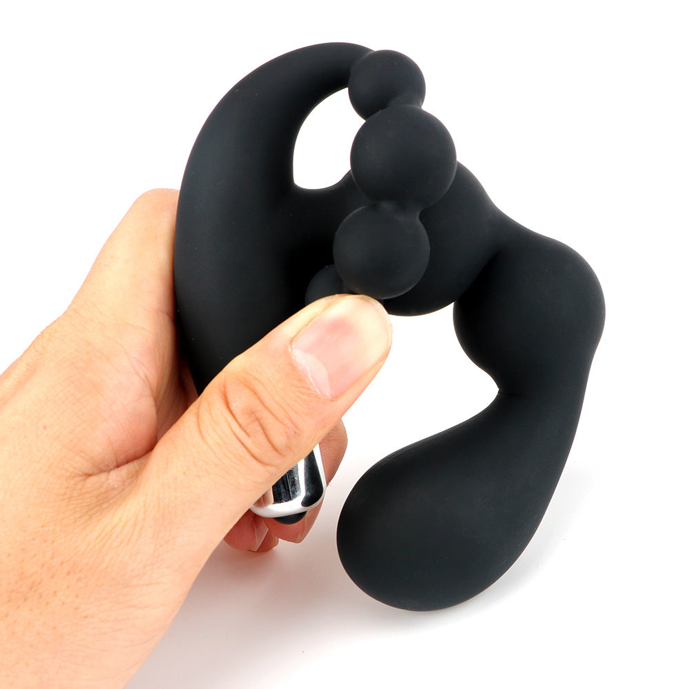 Silicone Multi-Speed G-Spot and Clitoral Bullet Vibrator with Anal Beads