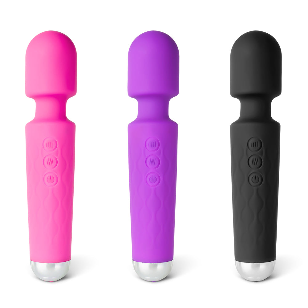 Rechargeable Silicone Mini Massage Wand Vibrator 20 Function