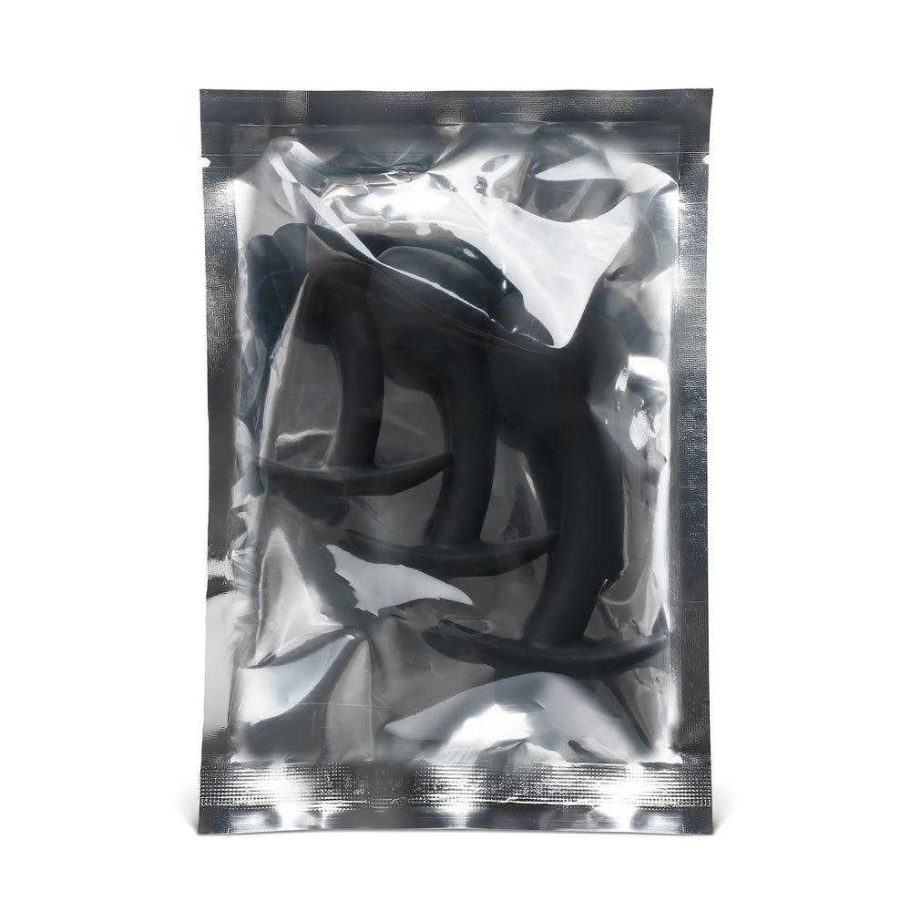 Curved Silicone Butt Plug Set (3 Piece)