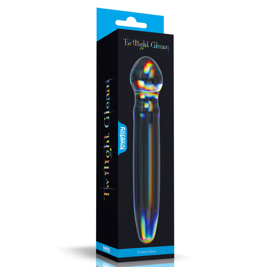 Lovetoy Twilight Gleam Prism Glass Double Ended Glass Dildo, 7 inch