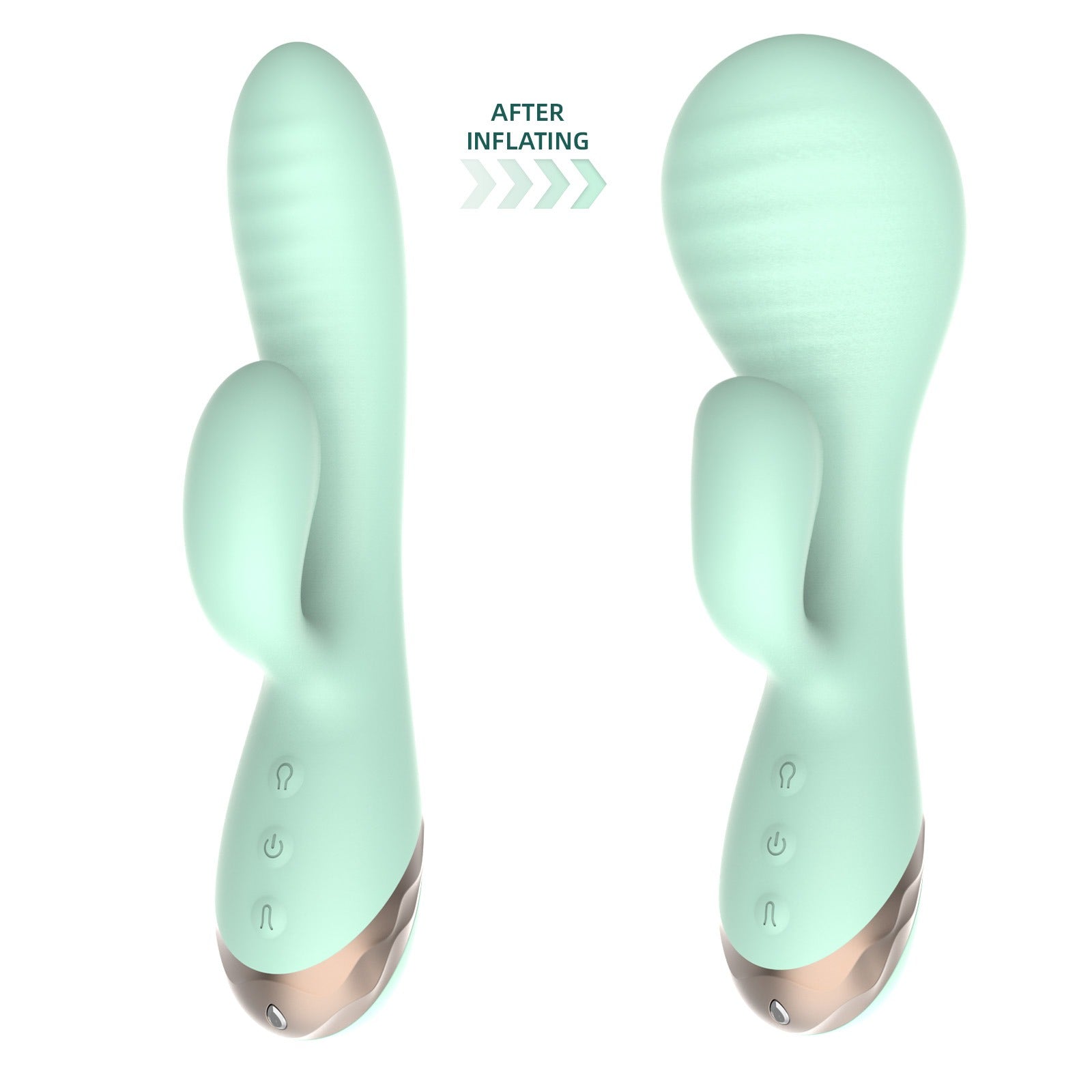 Silicone Inflatable G-Spot Rabbit Vibrator, 10 Function honeypleasures Silicone Inflatable G-Spot Rabbit Vibrator, 10 Function honeypleasures