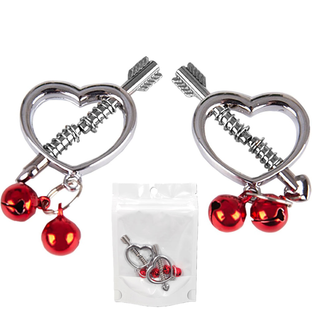 Heart & Arrow Adjustable Nipple Press with Bells