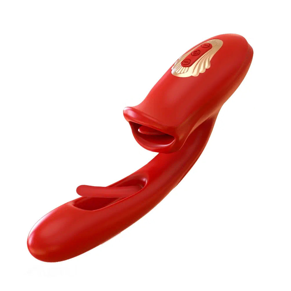 Rechargeable Silicone Moving Mouth Biting & Licking Tongue Vibrator wi honeypleasures Rechargeable Silicone Moving Mouth Biting & Licking Tongue Vibrator wi honeypleasures
