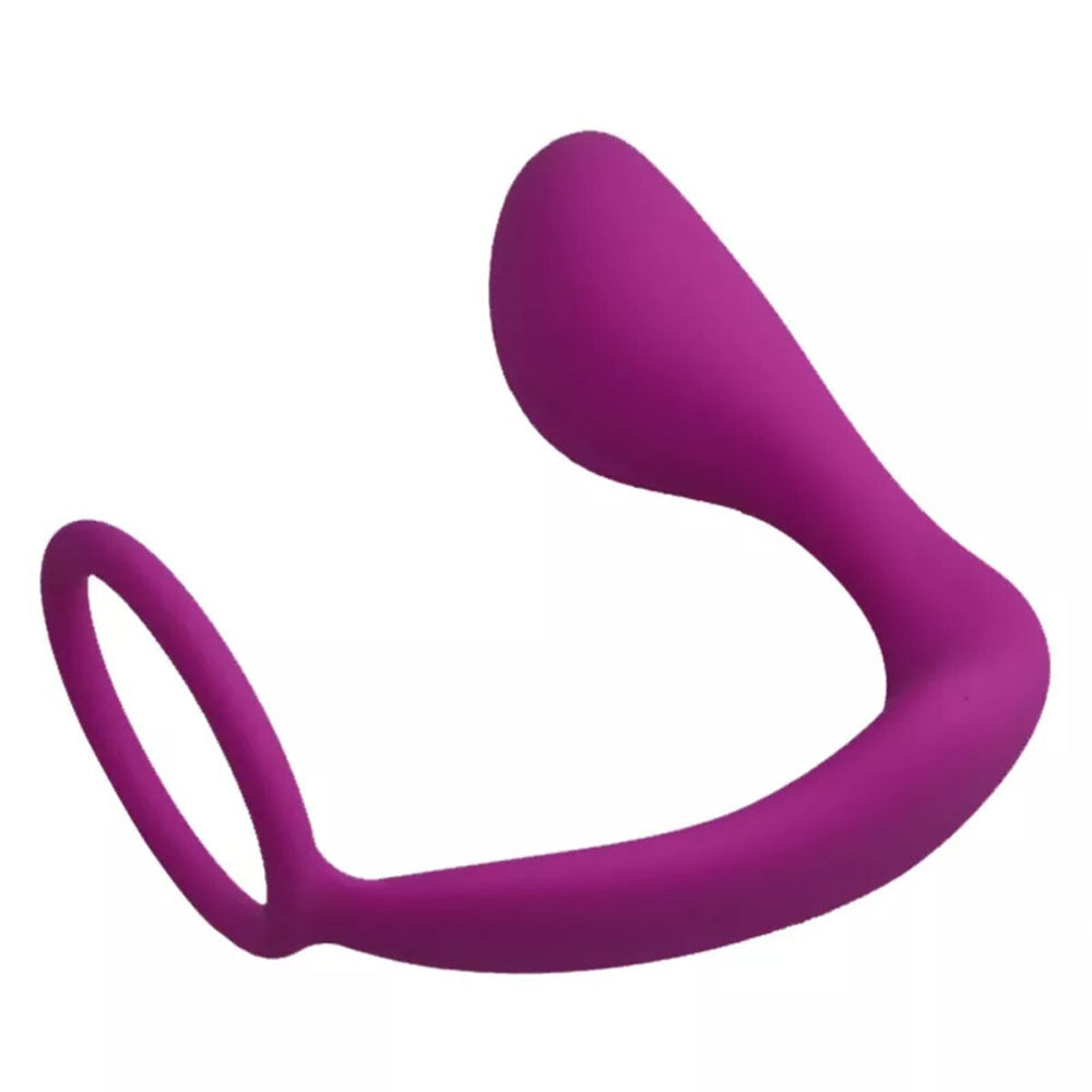 Silicone Cock Ring with Bulbous Prostate Massager