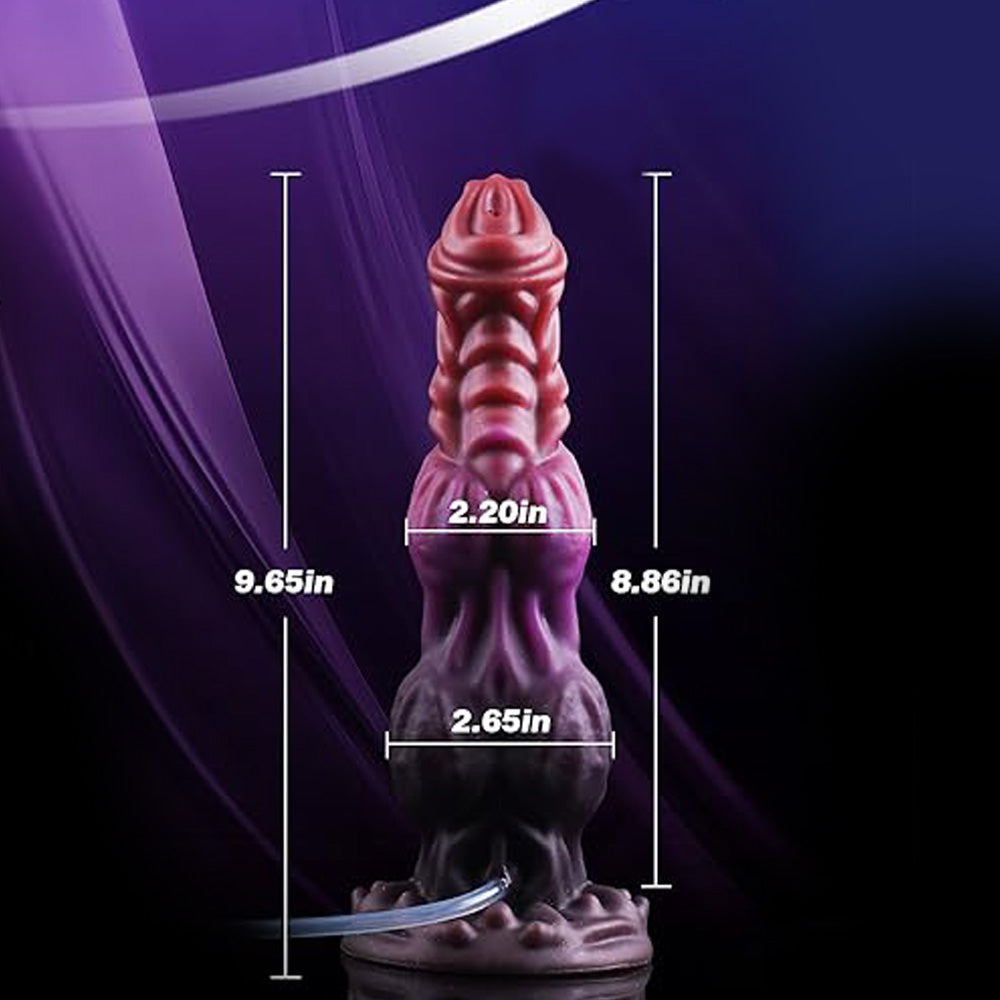 Fantasy Knot Squirting Silicone Suction Cup Dildo 9 inch
