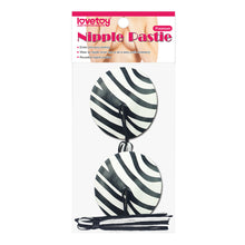 Load image into Gallery viewer, Lovetoy Reusable Zebra Round Tassel Nipple Pasties
