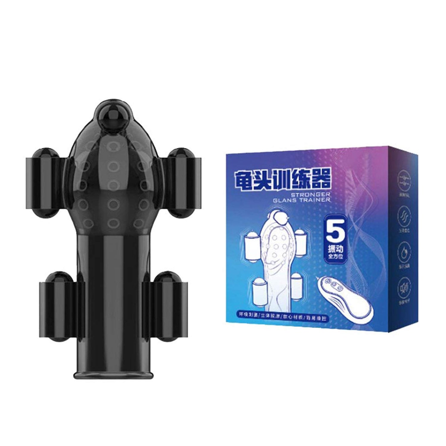 5 Bullet Rechargeable Penis Head Vibrator with Remote, 12 Function honeypleasures 5 Bullet Rechargeable Penis Head Vibrator with Remote, 12 Function honeypleasures
