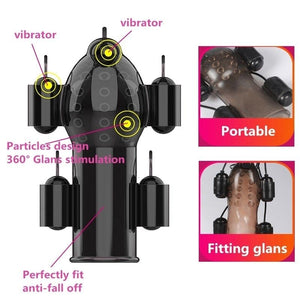 5 Bullet Rechargeable Penis Head Vibrator with Remote, 12 Function