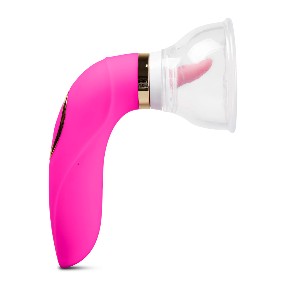 Clitoral Sucking & Licking Tongue Vibrator with 2 Cups (Small Size Ver honeypleasures Clitoral Sucking & Licking Tongue Vibrator with 2 Cups (Small Size Ver honeypleasures