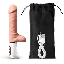 Load image into Gallery viewer, 10.25&quot; Rechargeable Vibrating &amp; Thrusting Dildo, 8 Function