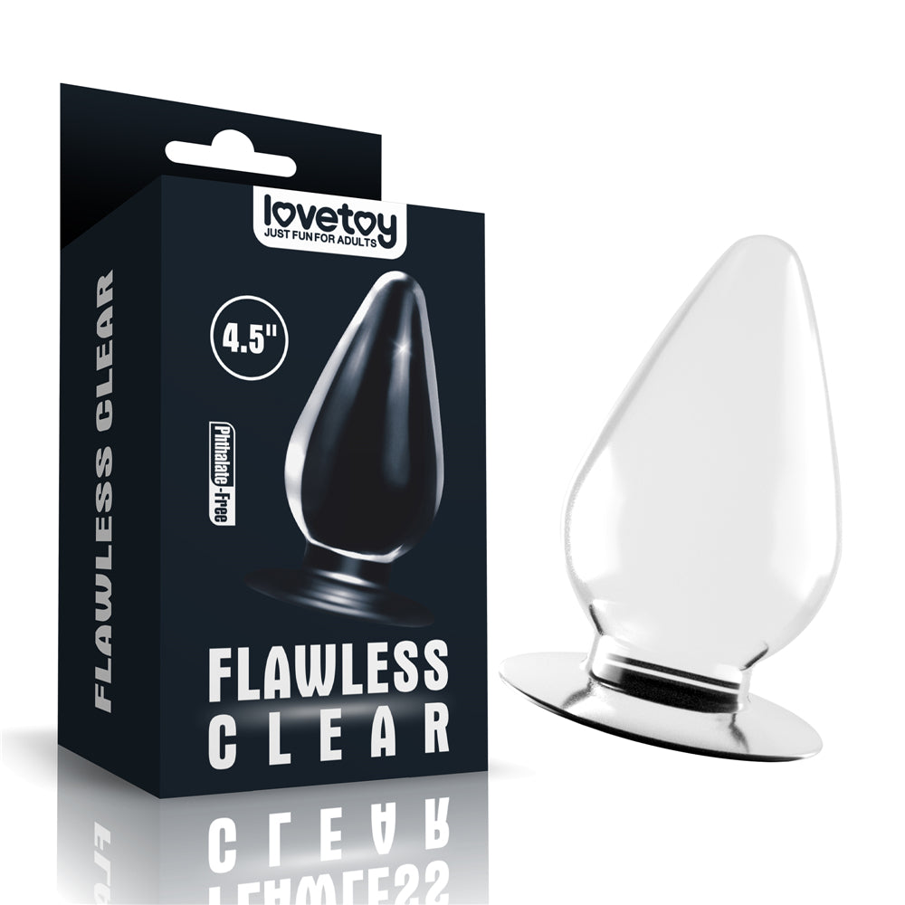 Lovetoy Flawless Clear Anal Plug 4.5" honeypleasures Lovetoy Flawless Clear Anal Plug 4.5" honeypleasures