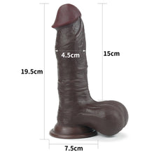 Load image into Gallery viewer, Lovetoy 7.8&#39;&#39; Sliding Skin Dual Layer Dong - Whole Testicle
