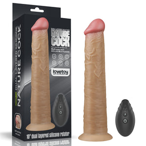 Lovetoy 10" Dual Layered Silicone Rotator, 10 Function