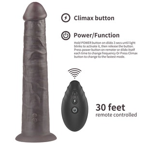 Lovetoy 10" Dual Layered Silicone Rotator, 10 Function