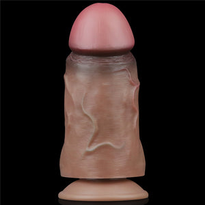 Lovetoy 7.0" Dual Layered Platinum Silicone Cock