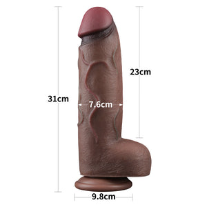 Lovetoy 12" Dual Layered Silicone Cock XXL