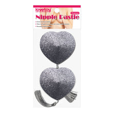 Load image into Gallery viewer, Lovetoy Reusable Glitter Heart Tassel Nipple Pasties