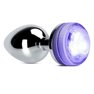 Light Up LED Metallic Butt Plug with 20 Key Remote