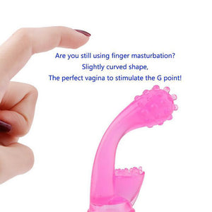 Pocket Rocket Vibrator with Curved G-Spot & Clitoral Stimulating Attachment