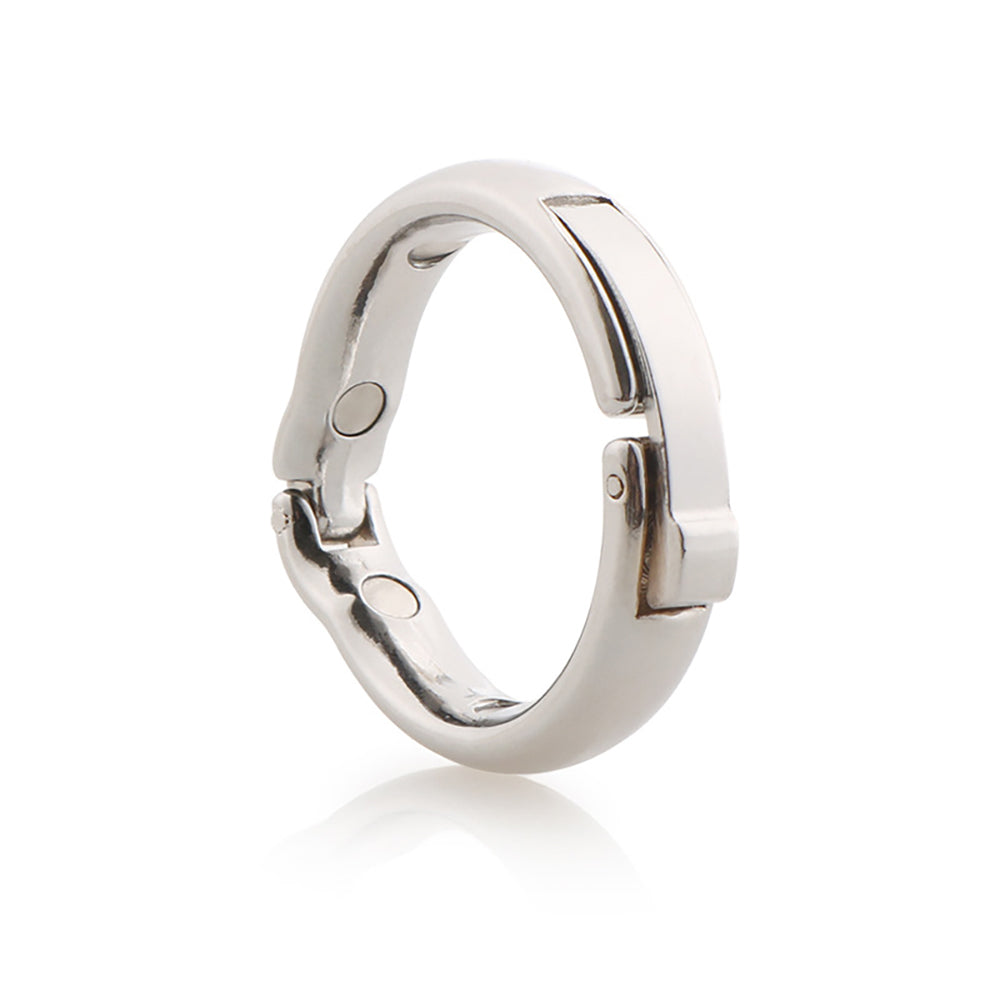 Stainless Steel Magnetic Penis Ring with Buckle (Multiple Sizes) honeypleasures Stainless Steel Magnetic Penis Ring with Buckle (Multiple Sizes) honeypleasures
