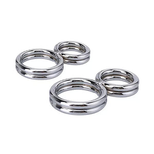 Stainless Steel Dual Double Cock Ring