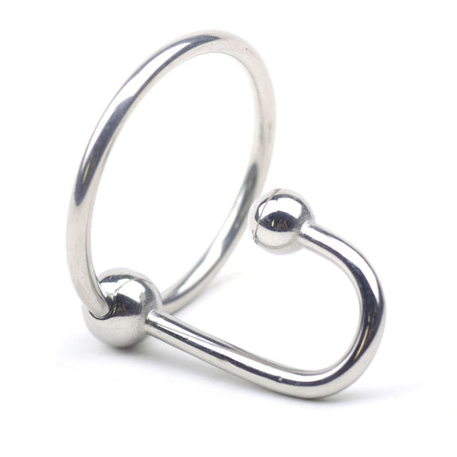 Stainless Steel Sperm Stopper with Glans Ring (Multiple Sizes)