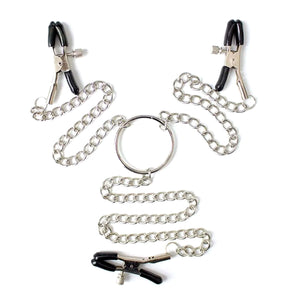 Adjustable Nipple Clamps and Clit Clamp Chain Set