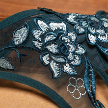 Load image into Gallery viewer, Rose Embroidered Crotchless Thong Panty