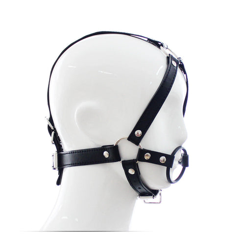 Faux Leather Open Mouth Ring Gag