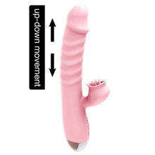 Load image into Gallery viewer, Thrusting Flicking Tongue Rechargeable Vibrator, 10 Function