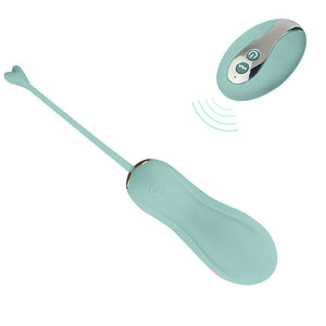 Wireless Remote Control Vibrating Kegel Egg with Heart Shaped Retrieval Cord, 10 Function (2 Ben Wa Balls))