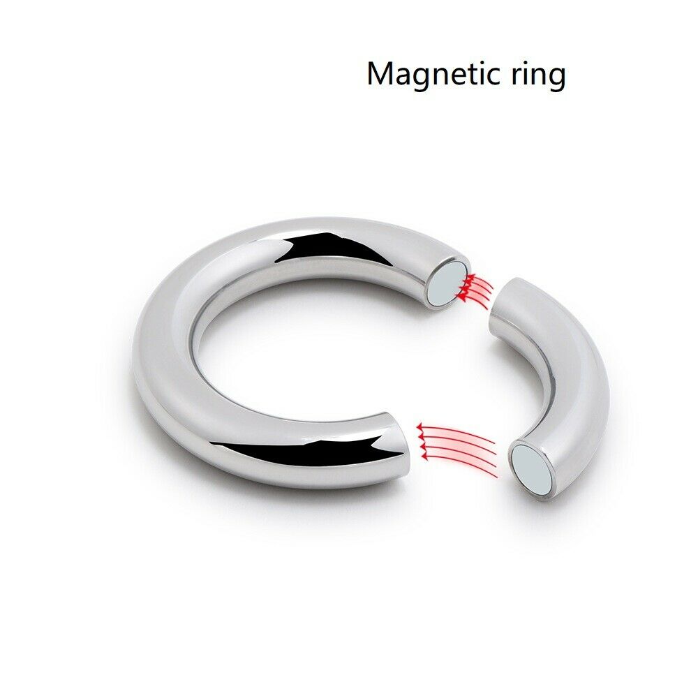 Stainless Steel Magnetic Penis Ring (Multiple Sizes) honeypleasures Stainless Steel Magnetic Penis Ring (Multiple Sizes) honeypleasures