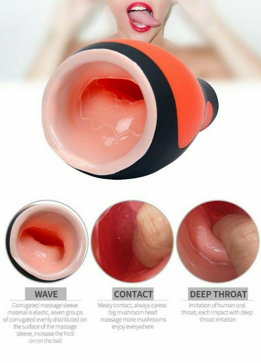 Vibrating Oral Masturbator Cup with Suction 30 Function