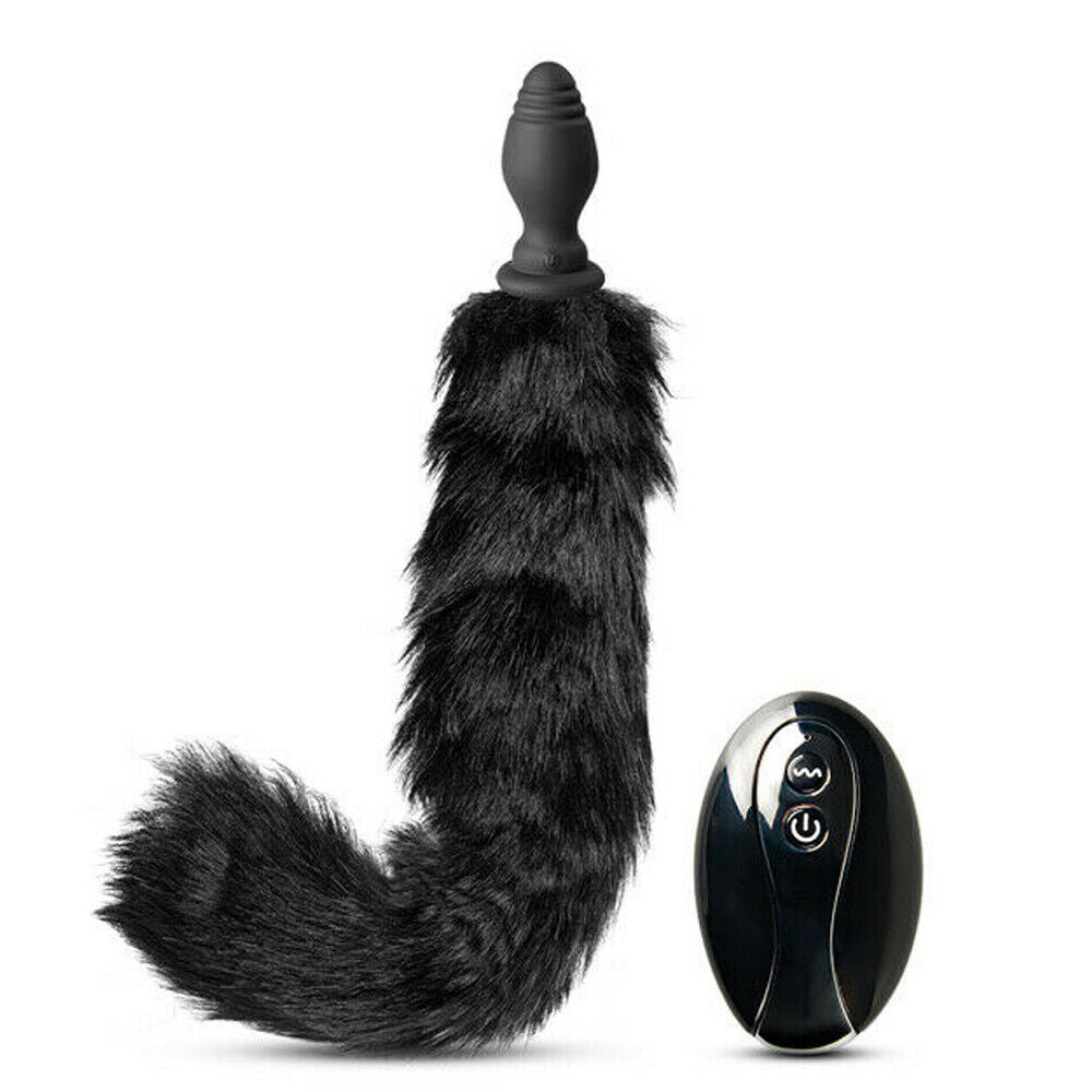 Vibrating Fox Tail Butt Plug with Remote, 10 Function honeypleasures Vibrating Fox Tail Butt Plug with Remote, 10 Function honeypleasures