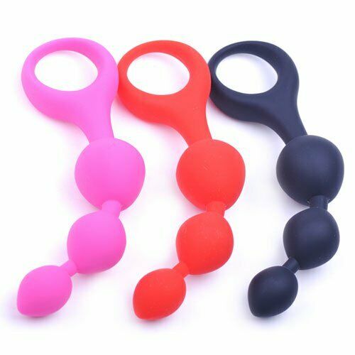 Silicone Triple Ball Anal Beads 6 inch