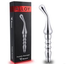 Load image into Gallery viewer, Straight Shaped Metal Vibrating Prostate Massager
