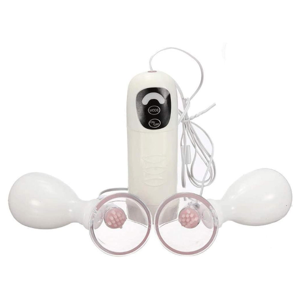 Vibrating Nipple Suckers with Wired Remote Control, 7 Function honeypleasures Vibrating Nipple Suckers with Wired Remote Control, 7 Function honeypleasures