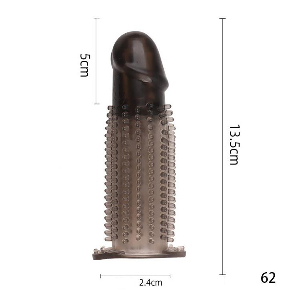 Extra 2 inch Realistic Spike Penis Extender, 5 inch
