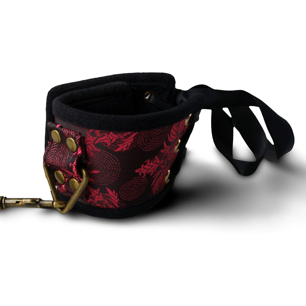 Lace Handcuffs with Bronze Hardware & D-Ring