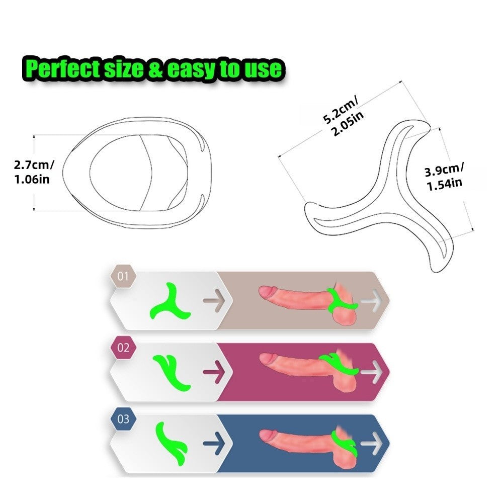 Glow in the Dark Silicone Penis and Ball Sling