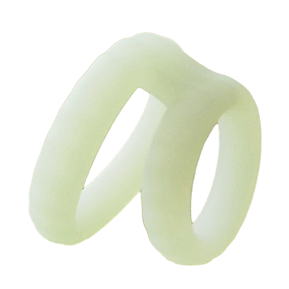 Glow in the Dark Silicone Dual Penis Ring