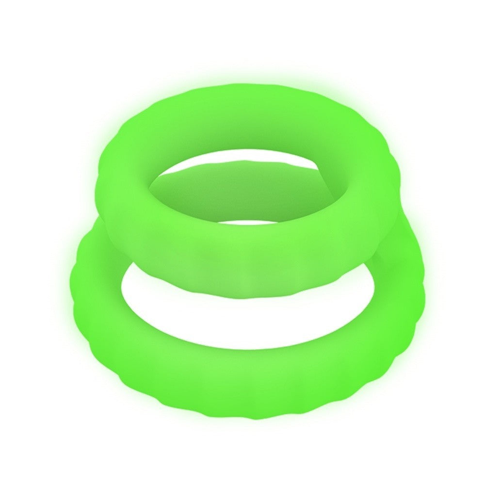Glow in the Dark Silicone Dual Penis Ring