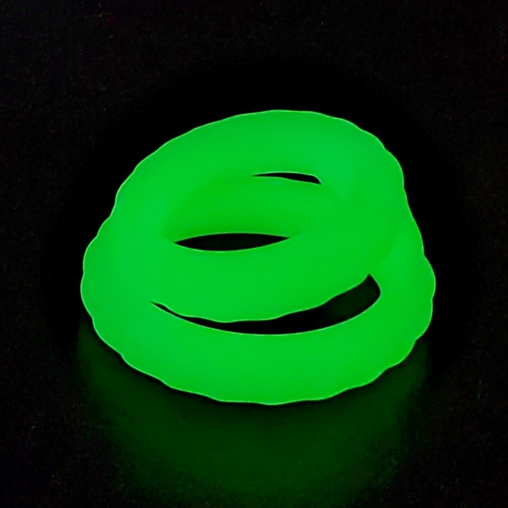 Glow in the Dark Silicone Dual Penis Ring