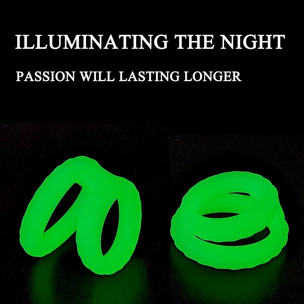 Glow in the Dark Silicone Dual Penis Ring